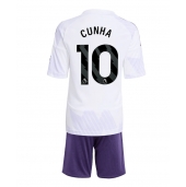Maillot de football Réplique Manchester United Matheus Cunha #10 Extérieur Enfant 2025-26 Manche Courte (+ Pantalon court)