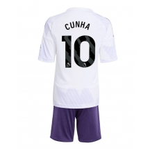Maillot de football Réplique Manchester United Matheus Cunha #10 Extérieur Enfant 2025-26 Manche Courte (+ Pantalon court)