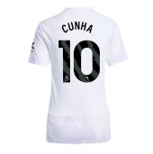 Maillot de football Réplique Manchester United Matheus Cunha #10 Extérieur Femme 2025-26 Manche Courte
