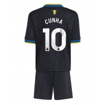 Maillot de football Réplique Manchester United Matheus Cunha #10 Troisième Enfant 2025-26 Manche Courte (+ Pantalon court)