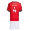 Maillot de football Réplique Manchester United Matthijs de Ligt #4 Domicile Enfant 2025-26 Manche Courte (+ Pantalon court)