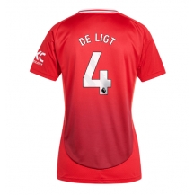 Maillot de football Réplique Manchester United Matthijs de Ligt #4 Domicile Femme 2024-25 Manche Courte