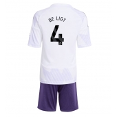 Maillot de football Réplique Manchester United Matthijs de Ligt #4 Extérieur Enfant 2025-26 Manche Courte (+ Pantalon court)
