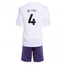 Maillot de football Réplique Manchester United Matthijs de Ligt #4 Extérieur Enfant 2025-26 Manche Courte (+ Pantalon court)