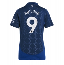 Maillot de football Réplique Manchester United Rasmus Hojlund #9 Extérieur Femme 2024-25 Manche Courte