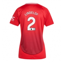 Maillot de football Réplique Manchester United Victor Lindelof #2 Domicile Femme 2024-25 Manche Courte