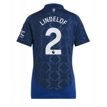Maillot de football Réplique Manchester United Victor Lindelof #2 Extérieur Femme 2024-25 Manche Courte