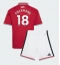 Maillot de football Réplique Manchester United Youri Tielemans #18 Domicile Enfant 2026-27 Manche Courte (+ Pantalon court)
