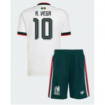 Maillot de football Réplique Mexico Alexis Vega #10 Extérieur Enfant Mondial 2026 Manche Courte (+ Pantalon court)