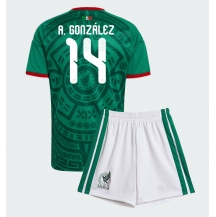 Maillot de football Réplique Mexico Armando Gonzalez #14 Domicile Enfant Mondial 2026 Manche Courte (+ Pantalon court)