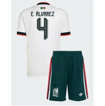 Maillot de football Réplique Mexico Edson Alvarez #4 Extérieur Enfant Mondial 2026 Manche Courte (+ Pantalon court)