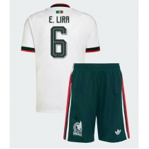 Maillot de football Réplique Mexico Erik Lira #6 Extérieur Enfant Mondial 2026 Manche Courte (+ Pantalon court)