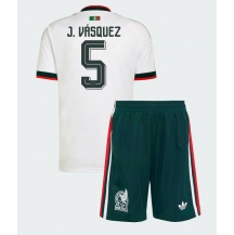 Maillot de football Réplique Mexico Johan Vasquez #5 Extérieur Enfant Mondial 2026 Manche Courte (+ Pantalon court)