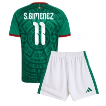 Maillot de football Réplique Mexico Santiago Gimenez #11 Domicile Enfant Mondial 2026 Manche Courte (+ Pantalon court)