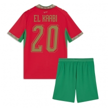 Maillot de football Réplique Morocco Ayoub El Kaabi #20 Domicile Enfant Mondial 2026 Manche Courte (+ Pantalon court)