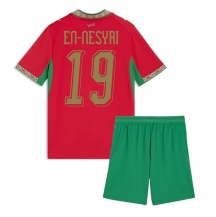 Maillot de football Réplique Morocco Youssef En-Nesyri #19 Domicile Enfant Mondial 2026 Manche Courte (+ Pantalon court)