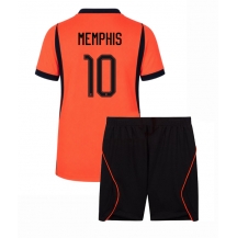 Maillot de football Réplique Netherlands Memphis Depay #10 Domicile Enfant Mondial 2026 Manche Courte (+ Pantalon court)