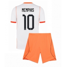 Maillot de football Réplique Netherlands Memphis Depay #10 Extérieur Enfant Mondial 2026 Manche Courte (+ Pantalon court)