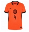 Maillot de football Réplique Netherlands Virgil van Dijk #4 Domicile Femme Mondial 2026 Manche Courte