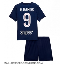 Maillot de football Réplique Paris Saint-Germain Goncalo Ramos #9 Domicile Enfant 2025-26 Manche Courte (+ Pantalon court)