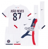 Maillot de football Réplique Paris Saint-Germain Joao Neves #87 Extérieur Enfant 2025-26 Manche Courte (+ Pantalon court)