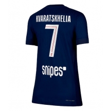 Maillot de football Réplique Paris Saint-Germain Khvicha Kvaratskhelia #7 Domicile Femme 2025-26 Manche Courte