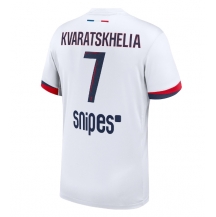 Maillot de football Réplique Paris Saint-Germain Khvicha Kvaratskhelia #7 Extérieur 2025-26 Manche Courte