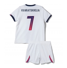 Maillot de football Réplique Paris Saint-Germain Khvicha Kvaratskhelia #7 Extérieur Enfant 2026-27 Manche Courte (+ Pantalon court)