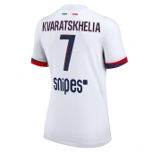 Maillot de football Réplique Paris Saint-Germain Khvicha Kvaratskhelia #7 Extérieur Femme 2025-26 Manche Courte