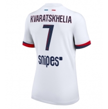 Maillot de football Réplique Paris Saint-Germain Khvicha Kvaratskhelia #7 Extérieur Femme 2025-26 Manche Courte