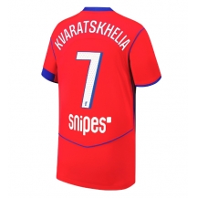 Maillot de football Réplique Paris Saint-Germain Khvicha Kvaratskhelia #7 Troisième 2025-26 Manche Courte