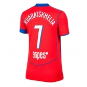 Maillot de football Réplique Paris Saint-Germain Khvicha Kvaratskhelia #7 Troisième Femme 2025-26 Manche Courte