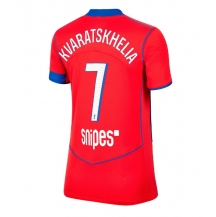 Maillot de football Réplique Paris Saint-Germain Khvicha Kvaratskhelia #7 Troisième Femme 2025-26 Manche Courte