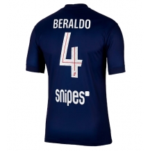 Maillot de football Réplique Paris Saint-Germain Lucas Beraldo #4 Domicile 2025-26 Manche Courte