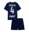 Maillot de football Réplique Paris Saint-Germain Lucas Beraldo #4 Domicile Enfant 2025-26 Manche Courte (+ Pantalon court)