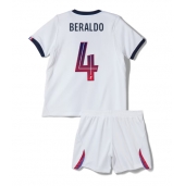 Maillot de football Réplique Paris Saint-Germain Lucas Beraldo #4 Extérieur Enfant 2026-27 Manche Courte (+ Pantalon court)