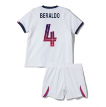 Maillot de football Réplique Paris Saint-Germain Lucas Beraldo #4 Extérieur Enfant 2026-27 Manche Courte (+ Pantalon court)