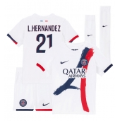 Maillot de football Réplique Paris Saint-Germain Lucas Hernandez #21 Extérieur Enfant 2025-26 Manche Courte (+ Pantalon court)