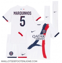 Maillot de football Réplique Paris Saint-Germain Marquinhos #5 Extérieur Enfant 2025-26 Manche Courte (+ Pantalon court)