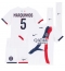 Maillot de football Réplique Paris Saint-Germain Marquinhos #5 Extérieur Enfant 2025-26 Manche Courte (+ Pantalon court)