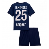 Maillot de football Réplique Paris Saint-Germain Nuno Mendes #25 Domicile Enfant 2025-26 Manche Courte (+ Pantalon court)