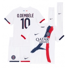 Maillot de football Réplique Paris Saint-Germain Ousmane Dembele #10 Extérieur Enfant 2025-26 Manche Courte (+ Pantalon court)
