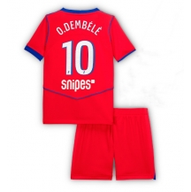 Maillot de football Réplique Paris Saint-Germain Ousmane Dembele #10 Troisième Enfant 2025-26 Manche Courte (+ Pantalon court)