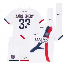 Maillot de football Réplique Paris Saint-Germain Warren Zaire-Emery #33 Extérieur Enfant 2025-26 Manche Courte (+ Pantalon court)