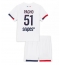 Maillot de football Réplique Paris Saint-Germain Willian Pacho #51 Extérieur Enfant 2025-26 Manche Courte (+ Pantalon court)