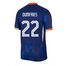 Maillot de football Réplique Pays-Bas Denzel Dumfries #22 Extérieur Europe 2024 Manche Courte