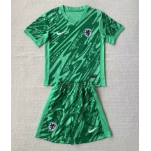 Maillot de football Réplique Pays-Bas Gardien de but Domicile Enfant Europe 2024 Manche Courte (+ Pantalon court)
