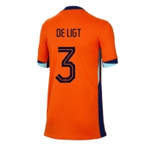 Maillot de football Réplique Pays-Bas Matthijs de Ligt #3 Domicile Femme Europe 2024 Manche Courte