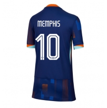 Maillot de football Réplique Pays-Bas Memphis Depay #10 Extérieur Femme Europe 2024 Manche Courte