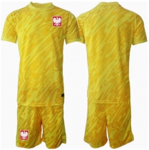 Maillot de football Réplique Pologne Gardien de but Domicile Enfant Europe 2024 Manche Courte (+ Pantalon court)